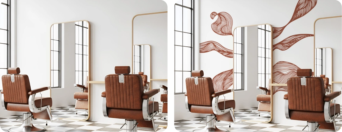 Barbershop | Plaster – Artistic Line Wall
